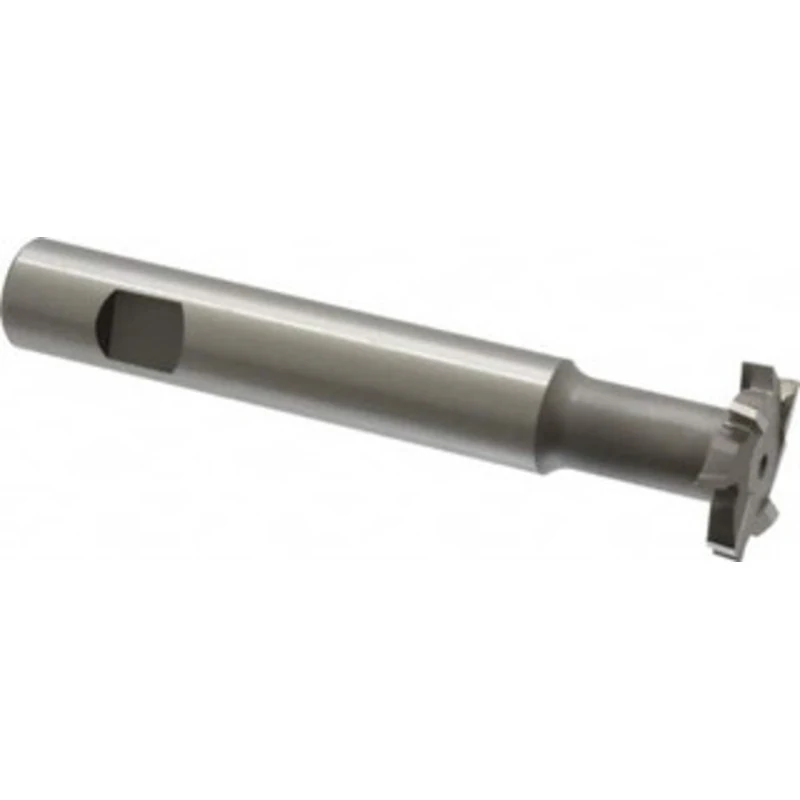 Made in USA 1-1/4 Diam, 1/4 Wide, Cobalt T-Slot Cutter 19/32 Neck Diam, 1-1/8 Neck Length, 3/4 Shank Diam, 5-1/8 OAL,...